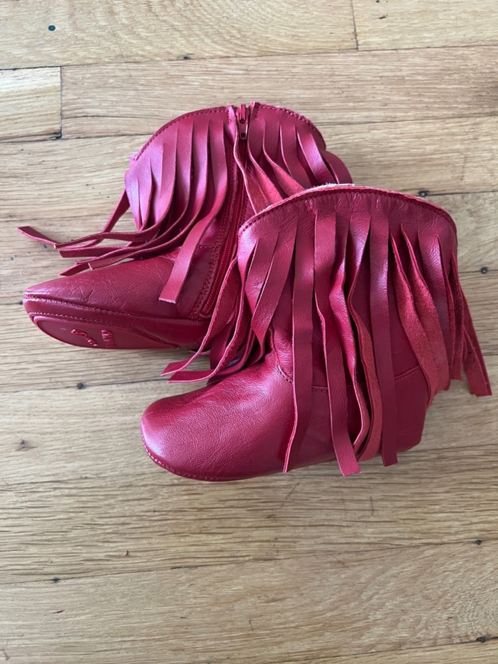 Nomandino Red Fringe Baby Boots